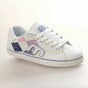 Calli Vulcanised Ladies Skate Shoes - White/Blue/Gum