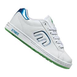 Ladies Callicut Skate Shoes -Wht/Blue/Green