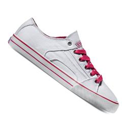Ladies RSS Canvas Shoes - White/Hot Pink