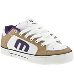 Etnies Male Dasit Leather Upper in White and Purple