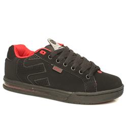Etnies Male Etnies Angle Nubuck Upper in Black and Red