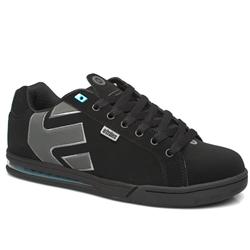 Male Etnies Angle Smu Nubuck Upper in Black and Grey
