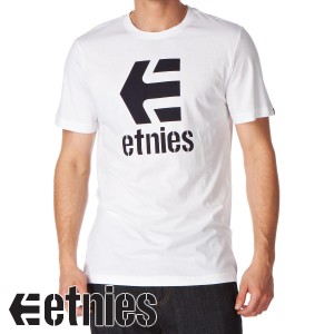 T-Shirts - Etnies Stacked T-Shirt - White