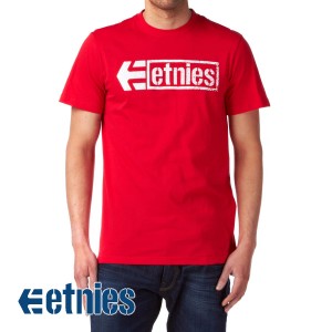 T-Shirts - Etnies Stencil Box T-Shirt - Red