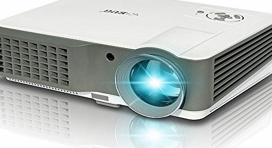 EUG HD LED Projector 2500 Lumen Support 1080P HDMI VGA USB SD TV AV, 50000 hour Lamp Life, Support PC/Laptop/iPhone/PS4, Ideal for home Theater, Movie, Video Games, TV series