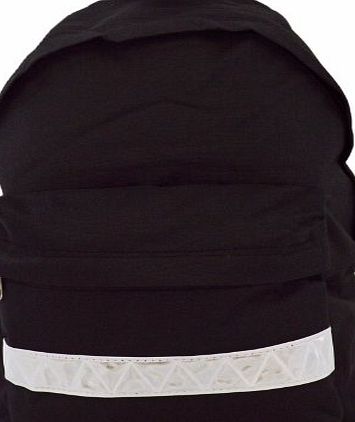 Eurobags Euro Childrens Rucksack Backpack Bag in 9 Colours with Safety Strip (Black)