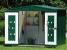 Shed Size 1: 172cm x 84cm (roof size) - Dark Green