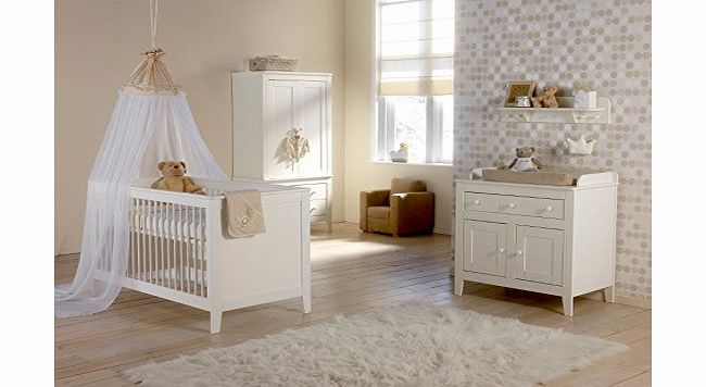 Europe Baby Montana White Cotbed Roomset Package