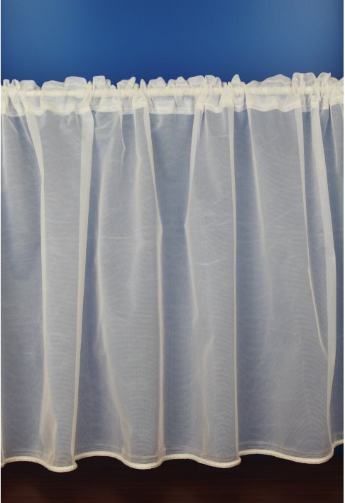 Eva White Plain Cafe Net Curtains