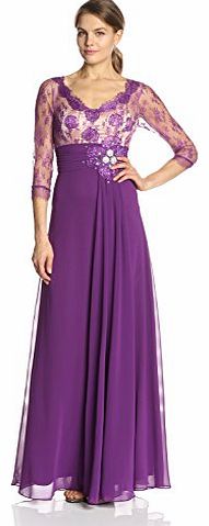 HE09053PP12, Purple, 12UK, Ever Pretty Size 12 Long Bridesmaids Dresses 09053