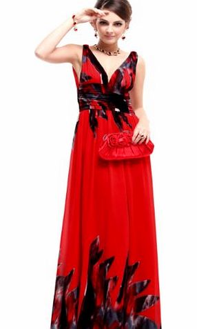 Ever-Pretty HE09641RD12, Red, 12UK, Ever Pretty Maxi Formal Sexy Dresses For Women 09641