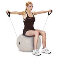 Pilates Ball with Resistant Tubing