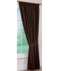 Everyday Lined Pencil Pleat Chocolate Curtains