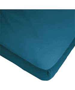Percale Peacock Fitted Sheet - Single