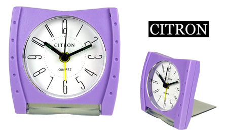 (CITRON) Small Pocket Alarm Clock (Purple)