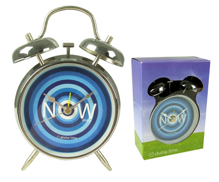 (divine time) If Not NOW Bell Alarm Clock (Blue)