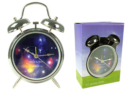 (divine time) Space and Time Bell Alarm Clock