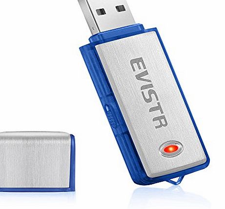 Evistr  USB Flash Drive Voice Recorder Mini Small 8G U Disk with Hidden Spy Recorder Function (Blue)