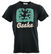 Navy `Osaka Wave` T-Shirt