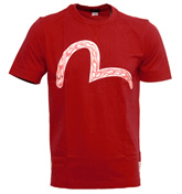 Red Short Sleeve Fire Kamome T-Shirt