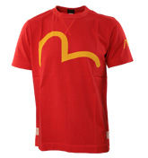 Red T-Shirt With Yellow Logo