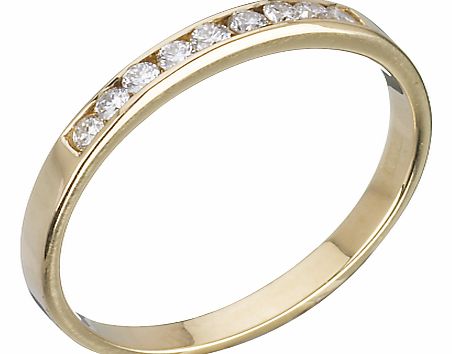 18ct Gold 0.18ct Diamond Half Eternity Ring