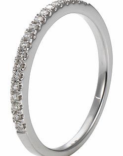 18ct White Gold Diamond Claw Set Eternity Ring
