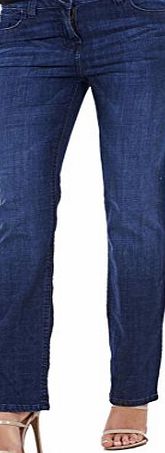 Ex Famous Store Ladies Seconds Straight Leg Jeans Pants Cotton Regular Fit Denim Plus Size