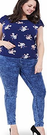 Ex Highstreet Ladies Plus Size Jeggings Stretch Denim Look Womens Leggings Cotton Jeans