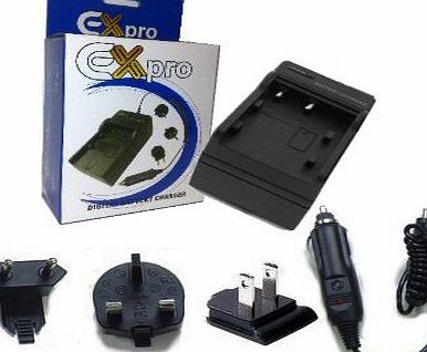 Ex-Pro Canon LP-E5, LPE5 Digital Camera Battery Travel Charger, UK, USA, Canada amp; Europe - 2 Hour Fast Charge - for Canon :- EOS 450D, EOS 500D, EOS 1000D, EOS Rebel T1i, EOS Kiss X2, EOS Rebel Xs