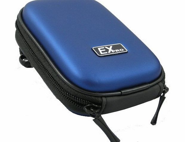 Ex-Pro CR284D Hard Clam Shock Proof Digital Camera Case Bag for Fujifilm FinePix - Blue