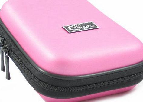 Ex-Pro Pink Hard Clam Shock proof water resistant Digital Camera Case Bag CR90510J for Sony Cyber-Shot DSC-J10, H55, H70, H90, HX5, HX9, HX7V, HX10V, T11, TX20, TX55