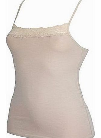 Ex-Store Ex Store Natural Nude Lace Trim Camisole Vest Top Size 10