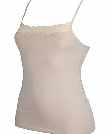 Ex-Store Ex Store Natural Nude Lace Trim Camisole Vest Top Size 18