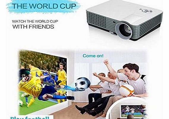 LCD Projector DVB-T HD LED Projector 2000 Lumens Multimedia Home Theater LCD Projector UK Plug
