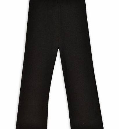 Exciteclothing Girls Black Rib School Trouser Kids Stretch Trousers New Sizes Age 3 - 12 Years