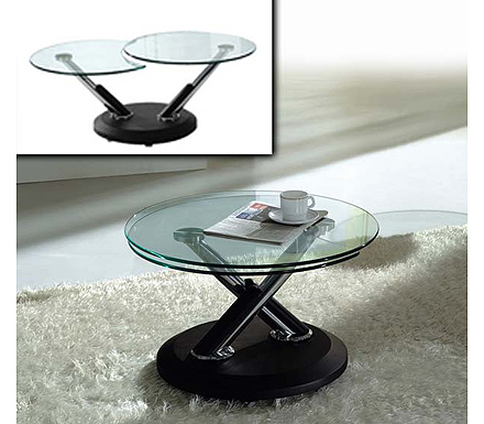 Tokyo Glass Extending Coffee Table in Black