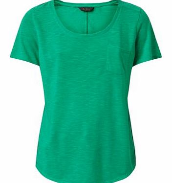 Jade Green Seam Back Pocket Front T-Shirt 3288522