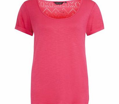 Pink Aztec Lace Back T-Shirt 3015718