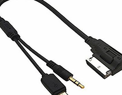 Eximtrade AMI Audi Music Interface MDI Volkswagen Media Device Inteface MMI to 3.5mm Aux and Micro USB Adapter for Audi and Volkswagen