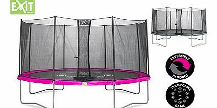 12ft Twist Trampoline  Enclosure in Pink/Grey