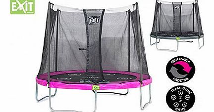 6ft Twist Trampoline  Enclosure in Pink/Grey