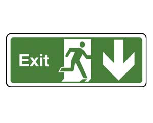 Exit arrow down signs(pict)