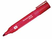 bullet tip permanent marker with red ink, EACH