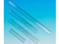 economy clear plastic ruler, 300mm, EACH