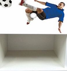 Expressive Furniture Blue Football Design Childrens/Kids White 1x Drawer Bedside Table Furniture