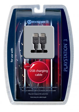 exspect USB Play & Charge Cable for PlayStation 3
