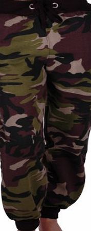 Eye Catch EyeCatch - Womens Casual Military Army Camouflage Sports Gym Joggers Jogging Ladies Tracksuit Bottoms Large