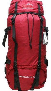 DG045red 80L outdoor sport travel rucksack backpack camping hiking walking bag