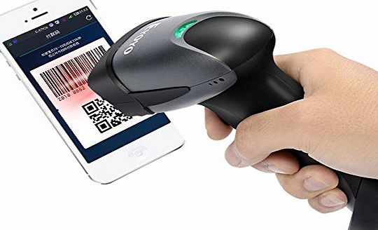 Eyoyo QR Barcode Scanner Eyoyo EY-001 Wired Handheld 1D 2D USB CCD Laser Barcode Reader For Mobile Payment Computer Screen Scan(Black)